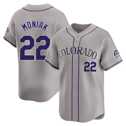 Colorado Rockies #22 Mickey Moniak Player Gray MIKSHPS Limited Home Stitched Jerseys
