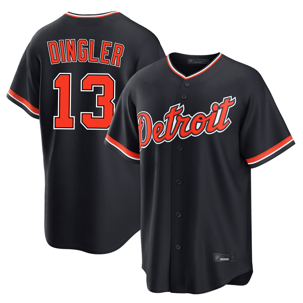 Detroit Tigers #13 Dillon Dingler Player Navy MIKSHPS Home Game Stitched Jerseys