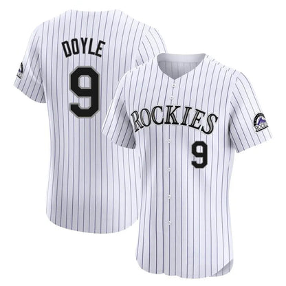 Colorado Rockies #9 Brenton Doyle Player White MIKSHPS Limited Elite Home Stitched Jerseys