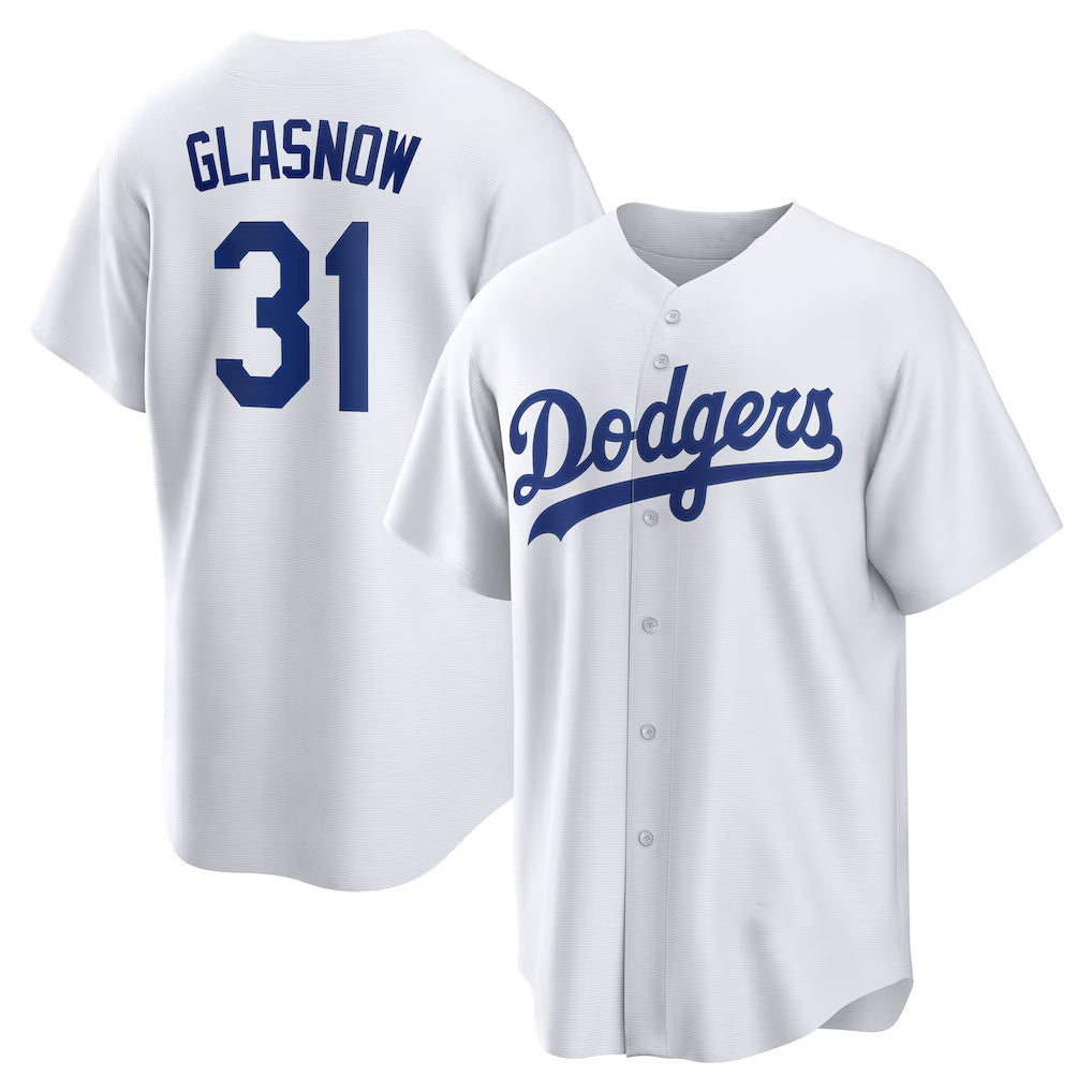 Los Angeles Dodgers #31 Tyler Glasnow White MIKSHPS Home Replica Jersey