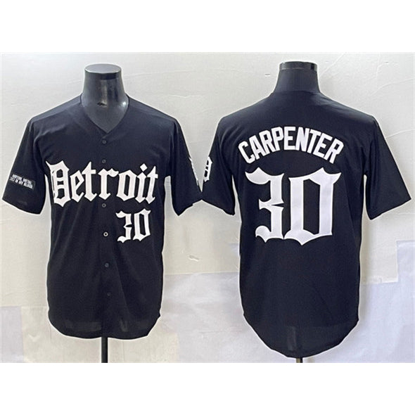 Detroit Tigers #30 Kerry Carpenter Black MIKSHPS 'Motor Gothic Edition' Vapor Premier Limited Stitched Jersey