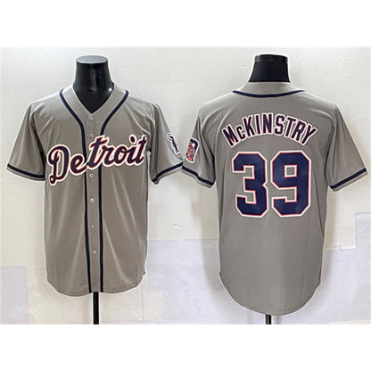Detroit Tigers #39 Zach McKinstry Gray MIKSHPS Cool Base Stitched Jersey