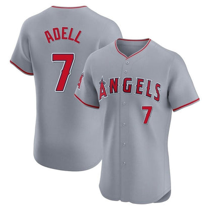 Los Angeles Angels #7 Jo Adell Player Gray MIKSHPS Home Limited Elite Stitched Jerseys