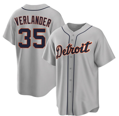 Detroit Tigers #35 Justin Verlander Gray MIKSHPS 2026 Road Stitched Jersey