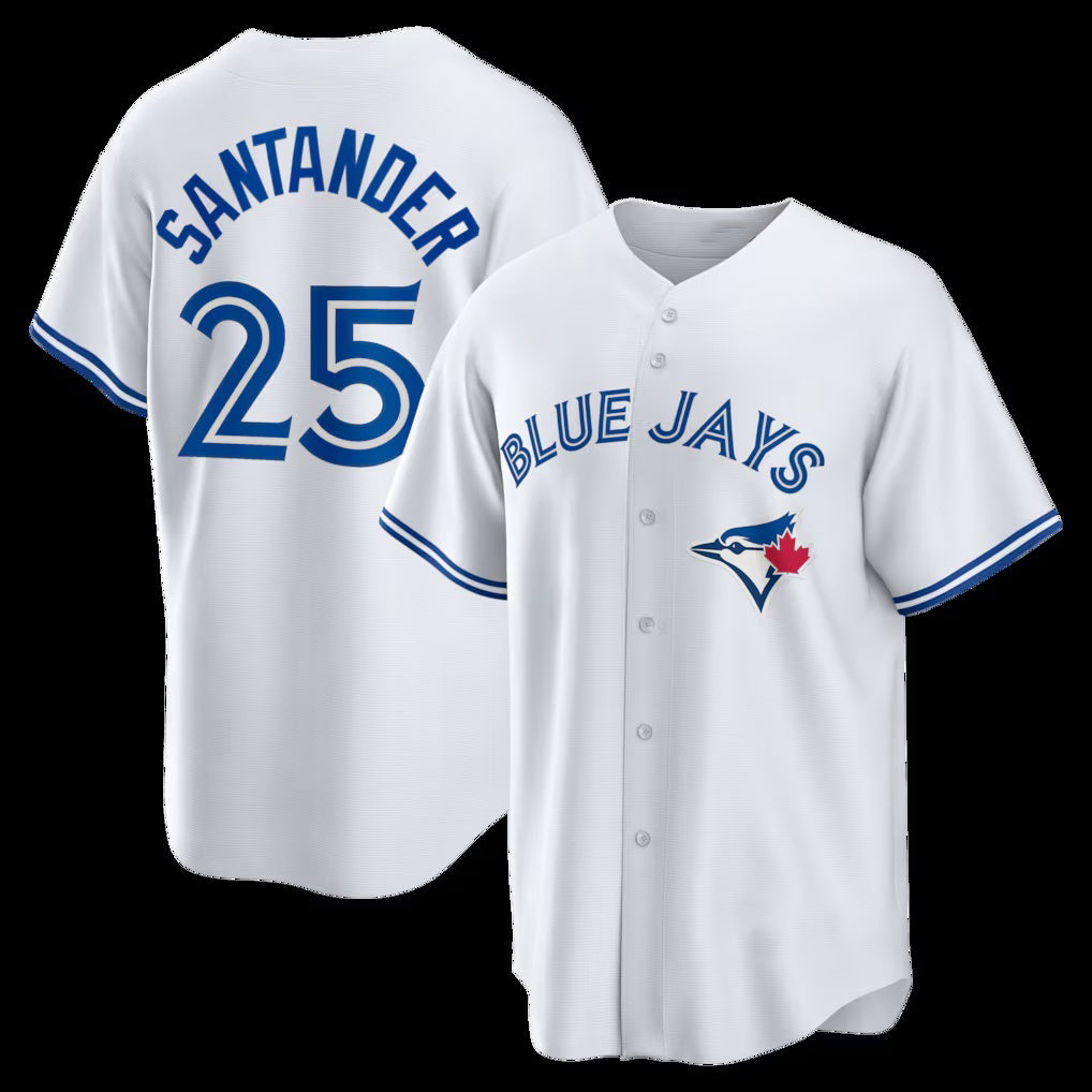 Toronto Blue Jays #25 Anthony Santander White MIKSHPS Home Replica Jersey
