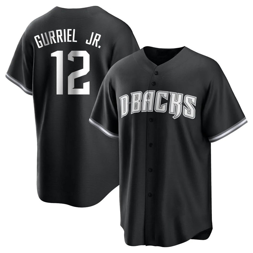 Arizona Diamondbacks #12 Lourdes Gurriel Jr Player Black MIKSHPS Game Home Stitched Jerseys