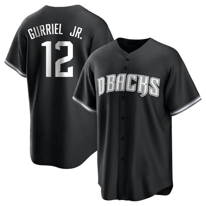 Arizona Diamondbacks #12 Lourdes Gurriel Jr Player Black MIKSHPS Game Home Stitched Jerseys