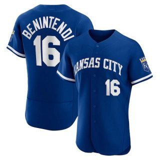 Kansas City Royals #16 Andrew Benintendi Blue MIKSHPS Flex Base Stitched Jersey
