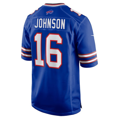B.Bills #16 Xavier Johnson Royal MIKSHPS Game Jersey