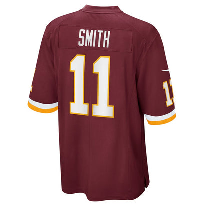 W.Football Team #11 Alex Smith Burgundy MIKSHPS Game Player Jersey