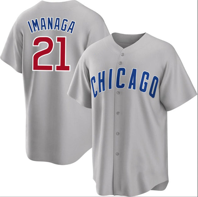 Chicago Cubs #21 Sh¨­ta Imanaga Gray MIKSHPS Cool Base Stitched Jersey