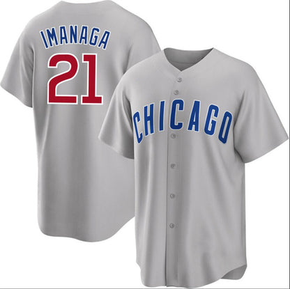 Chicago Cubs #21 Sh¨­ta Imanaga Gray MIKSHPS Cool Base Stitched Jersey