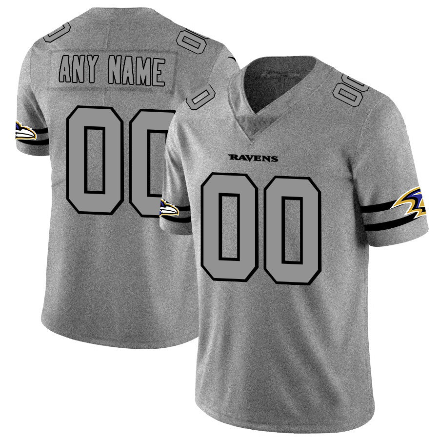 Custom B.Ravens 2019 Gray Gridiron Gray MIKSHPS Vapor Untouchable Limited Jersey