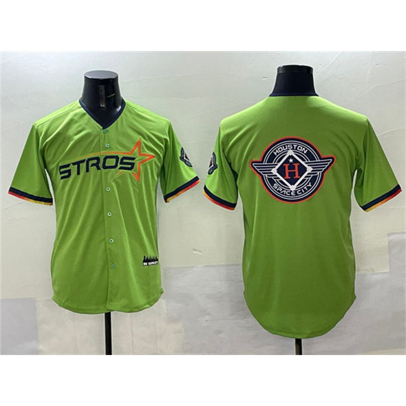 Houston Astros Team Big Logo Green MIKSHPS 2025 City Connect Limited Stitched Jersey