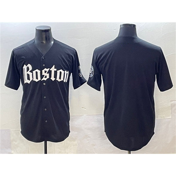 Boston Red Sox Blank Black MIKSHPS Gothic Vapor Limited Stitched Jersey