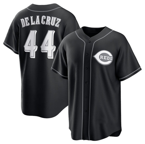 Cincinnati Reds #44 Elly De La Cruz Black MIKSHPS Lights Out Limited Stitched Jersey