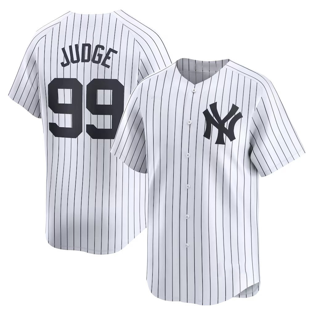 New York Yankees #99 Aaron Judge White MIKSHPS Home Limited Player Jerseys