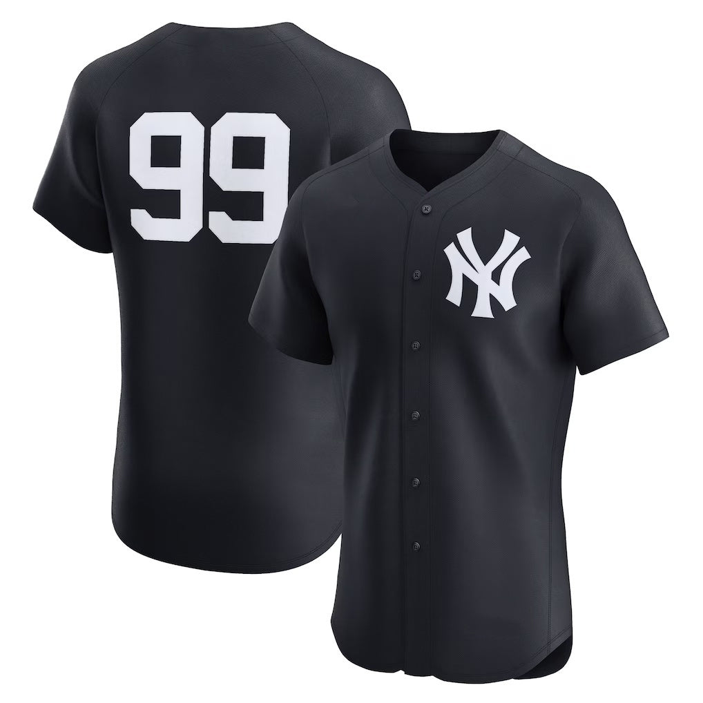 New York Yankees #99 Aaron Judge Navy MIKSHPS Alternate 2 Elite Jersey
