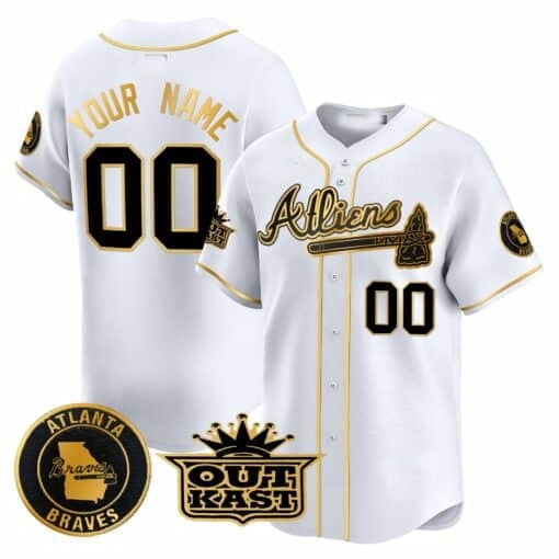 Custom Atlanta Braves Atliens Vapor Premier Limited Jersey ¨C White MIKSHPS