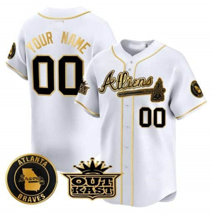 Custom Atlanta Braves Atliens Vapor Premier Limited Jersey ¨C White MIKSHPS