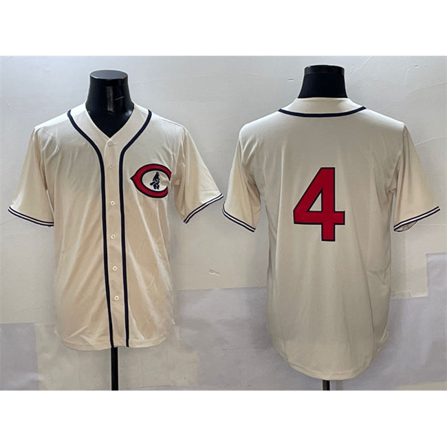 Chicago Cubs #4 Pete Crow-Armstrong Cream MIKSHPS Field of Dreams Cool Base Stitched Jersey