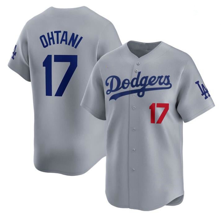 Los Angeles Dodgers #17 Shohei Ohtani Gray MIKSHPS Cool Base Stitched Jersey 1