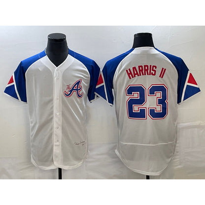 Atlanta Braves #23 Michael Harris II White MIKSHPS 2023 City Connect Flex Base Stitched Jersey