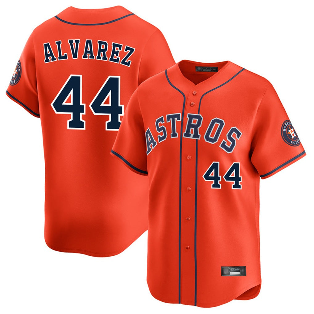 Houston Astros #44 Yordan Alvarez Player Orange MIKSHPS Home Limited Stitched Jerseys