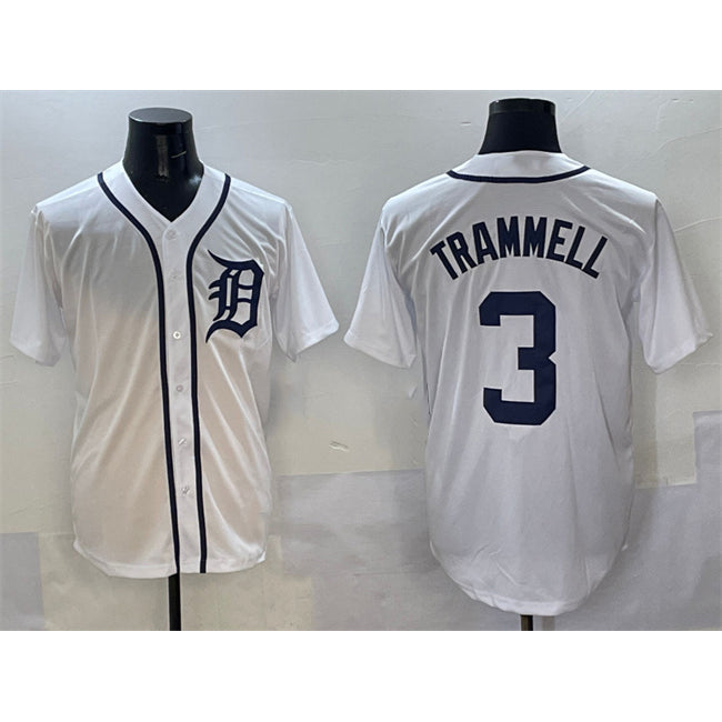 Detroit Tigers #3 Alan Trammell White MIKSHPS Cool Base Stitched Jersey