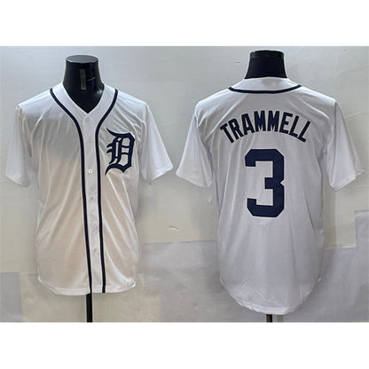 Detroit Tigers #3 Alan Trammell White MIKSHPS Cool Base Stitched Jersey