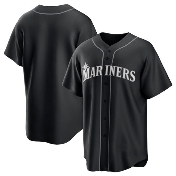 Seattle Mariners Blank Black MIKSHPS Lights Out Limited Stitched Jersey