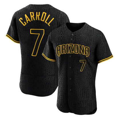 Arizona Diamondbacks #7 Corbin Carroll Player Black MIKSHPS Snake Skin City Limited Elite Home Game Stitched Jerseys