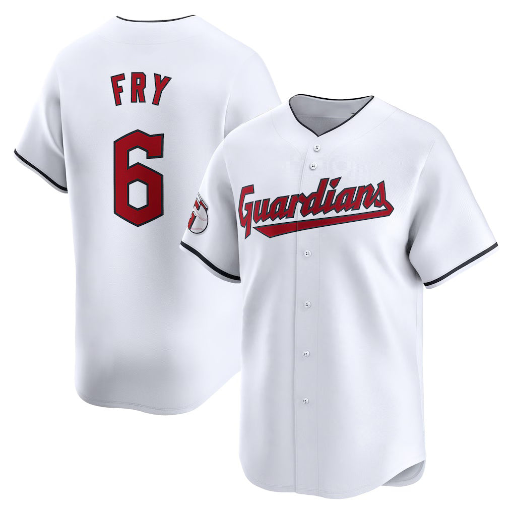Cleveland Guardians #6 David Fry White MIKSHPS Home Limited Player Jersey