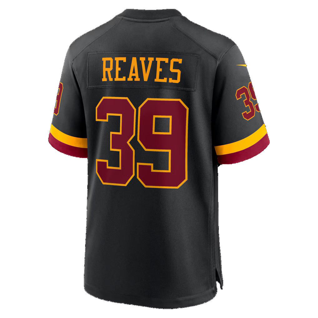 W.Commanders #39 Jeremy Reaves Black MIKSHPS Hail Raiser Alternate Game Jersey