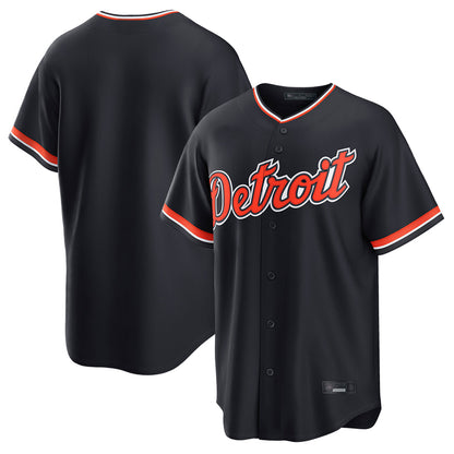 Detroit Tigers Blank Player Navy MIKSHPS Home Game Stitched Jerseys
