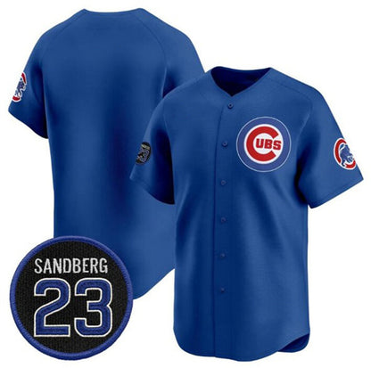 Chicago Cubs Blank Royal MIKSHPS 'Ryne Sandberg Tribute' Vapor Limited V2 Stitched Jersey