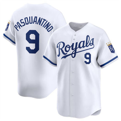 Kansas City Royals #9 Vinnie Pasquantino White MIKSHPS 2024 Home Limited Stitched Jersey