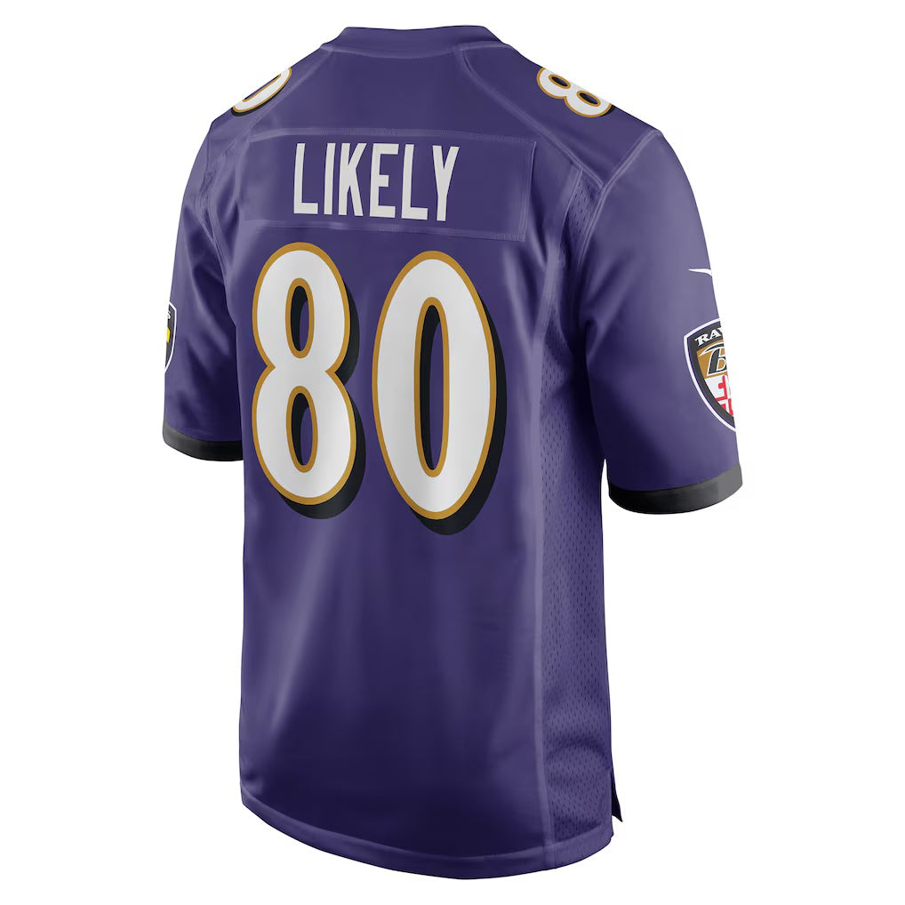 B.Ravens #80 Isaiah Likely Purple MIKSHPS Player Game Jersey