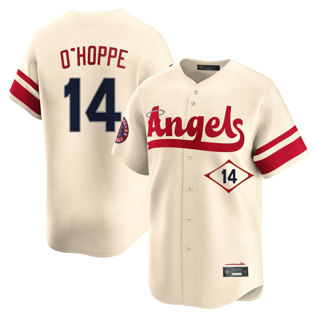 Los Angeles Angels #14 Logan O'Hoppe Player Cream MIKSHPS City Connect Limited Home Stitched Jerseys