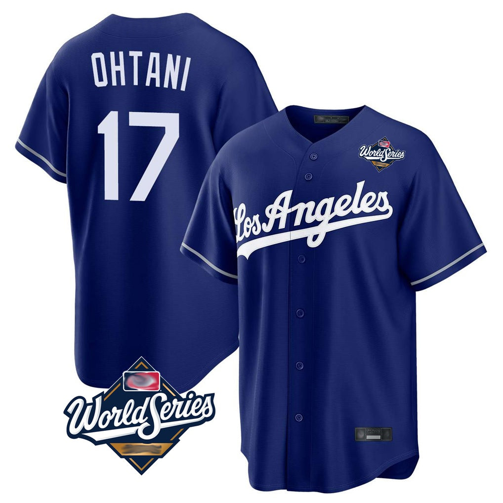 Los Angeles Dodgers #17 Shohei Ohtani Player Royal MIKSHPS World Series Game Stitched Jerseys