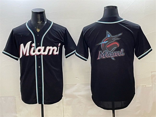 Miami Marlins Team Big Logo 2026 Fashion Replica Black MIKSHPS Out Stitched Jersey