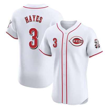 Cincinnati Reds #3 Ke'Bryan Hayes Player White MIKSHPS Limited Elite Home Stitched Jerseys