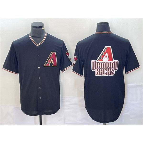 Arizona Diamondbacks Black MIKSHPS Team Big Logo Cool Base Stitched Jerseys