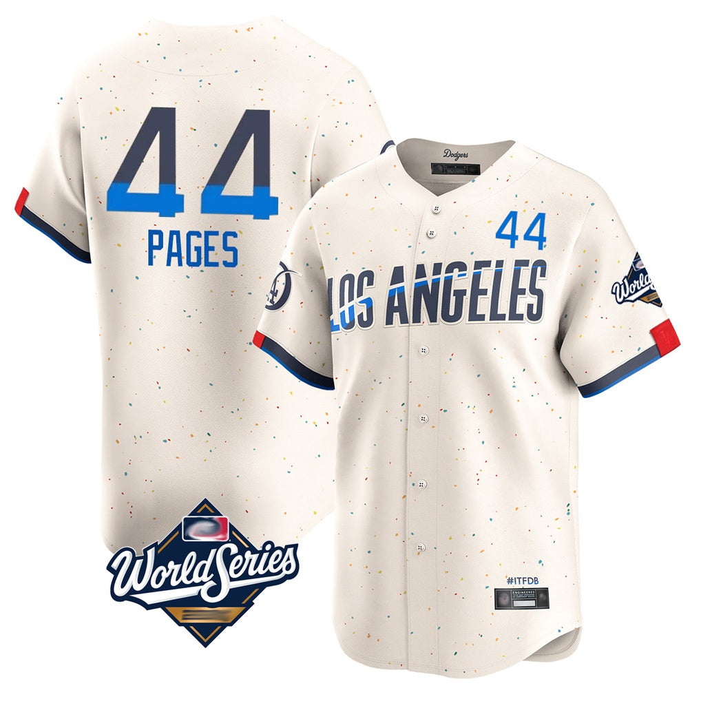 Los Angeles Dodgers #44 Andy Pages Player Cream MIKSHPS World Series City Connect Limited Home Stitched Jerseys