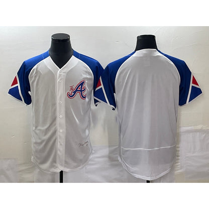 Atlanta Braves Blank White MIKSHPS 2023 City Connect Flex Base Stitched Jersey