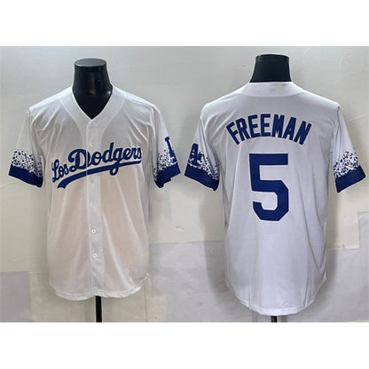 Los Angeles Dodgers #5 Freddie Freeman White MIKSHPS City Connect Cool Base Stitched Jersey