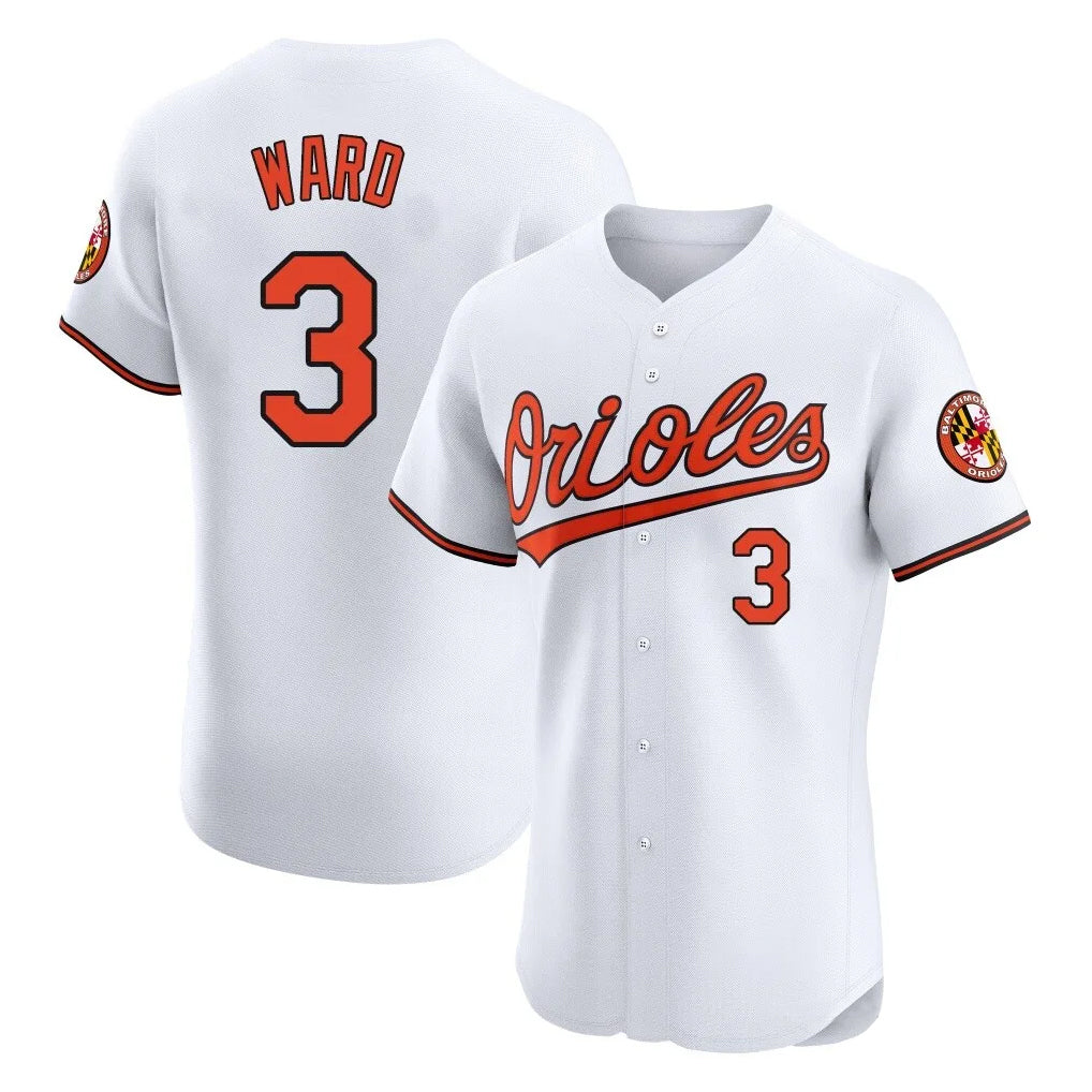 Baltimore Orioles #3 Taylor Ward Player White MIKSHPS Limited Elite Home Game Stitched Jerseys