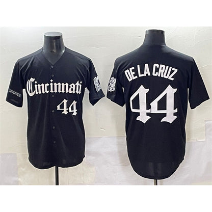 Cincinnati Reds #44 Elly De La Cruz Black MIKSHPS 'Gothic Queen City Edition' Vapor Premier Limited Stitched Jersey