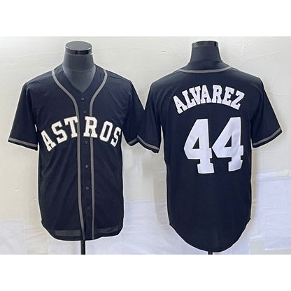 Houston Astros #44 Yordan Alvarez Black MIKSHPS Cool Base Stitched Jersey