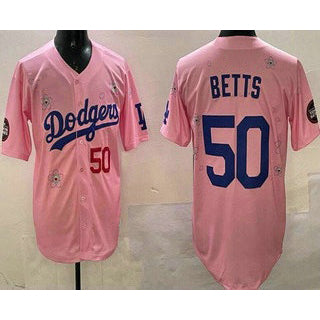 Los Angeles Dodgers #50 Mookie Betts Pink MIKSHPS 2025 Tokyo Series Limited Jersey